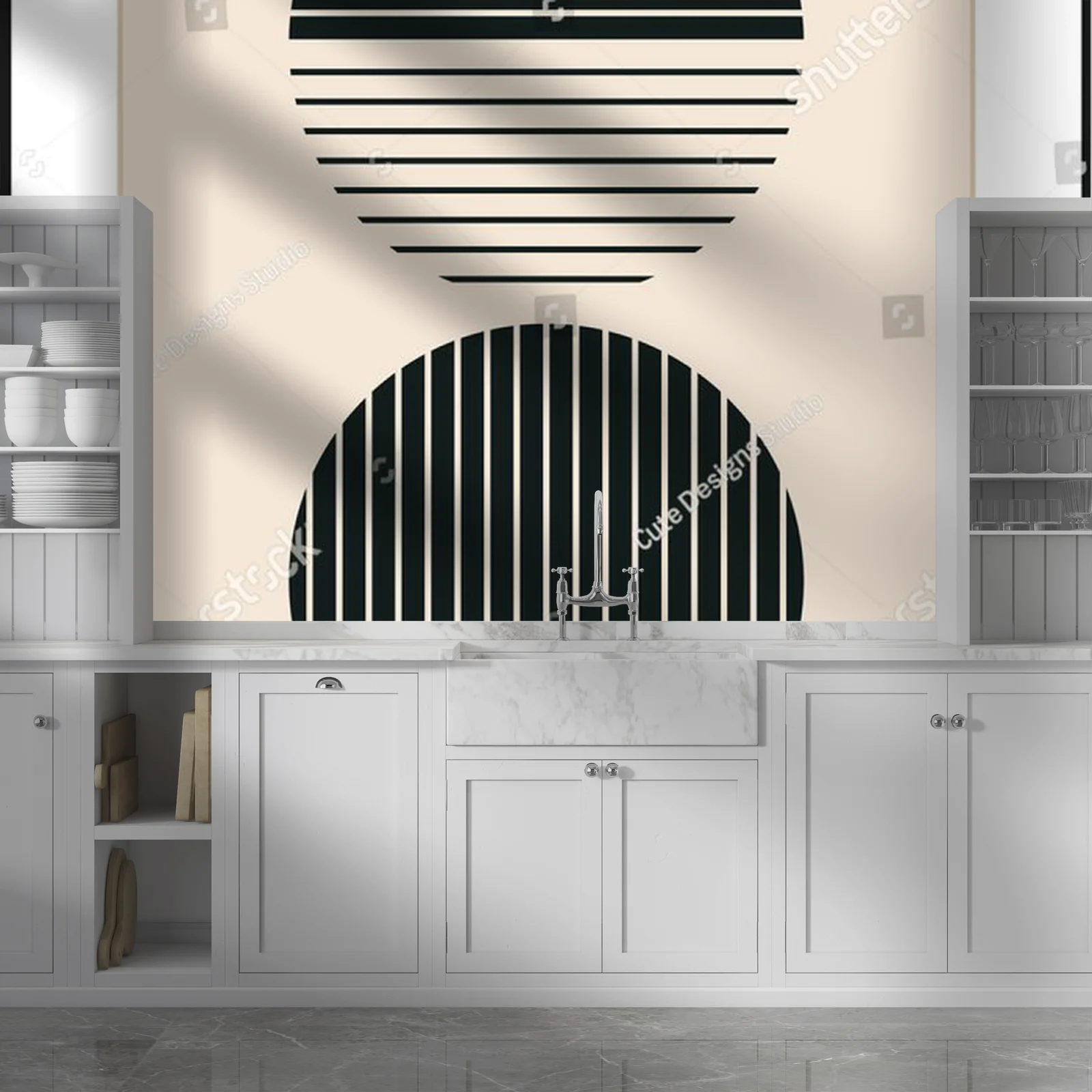 Geometryczne inspiracje w ciepłych, skandynawskich odcieniach