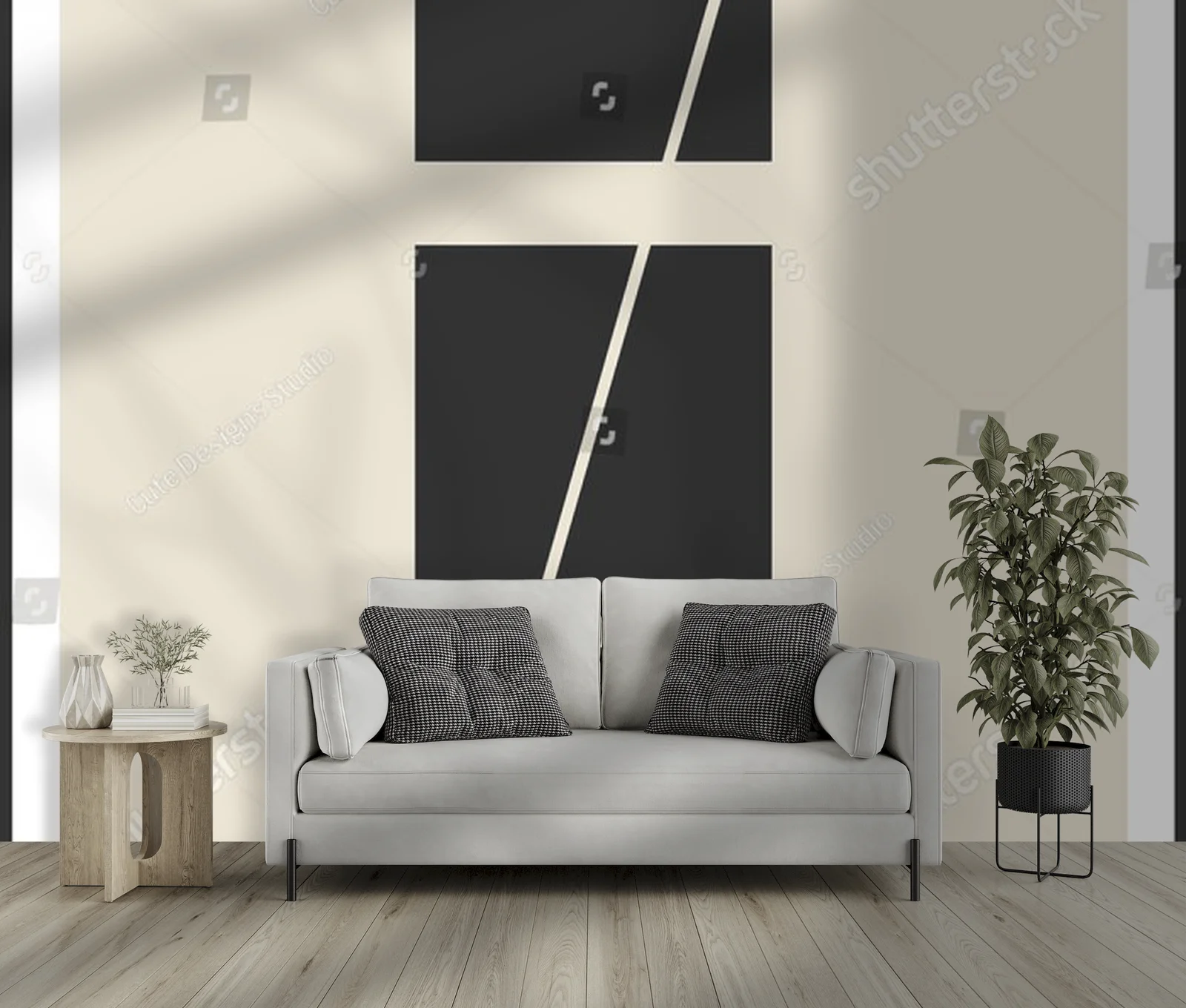 Geometryczne inspiracje w neutralnych odcieniach