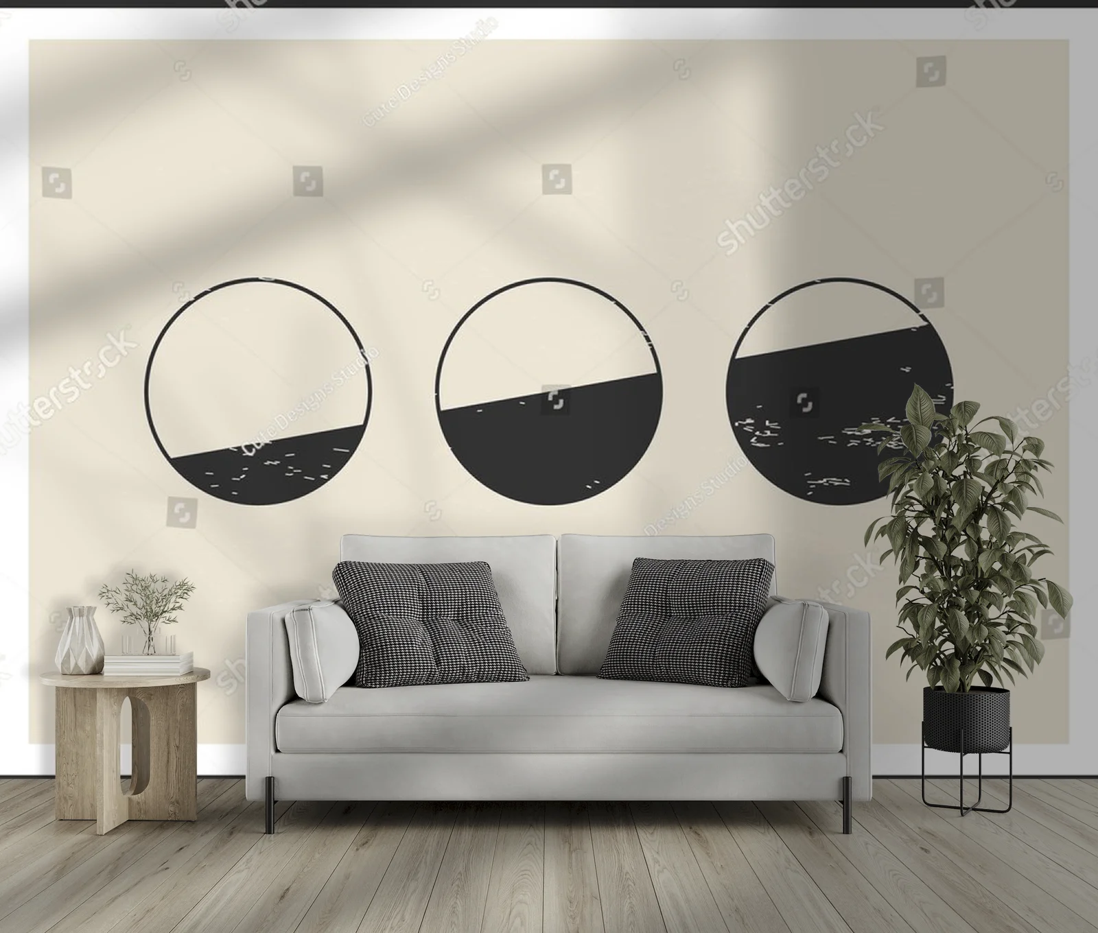 Geometryczne kształty w pastelowych odcieniach