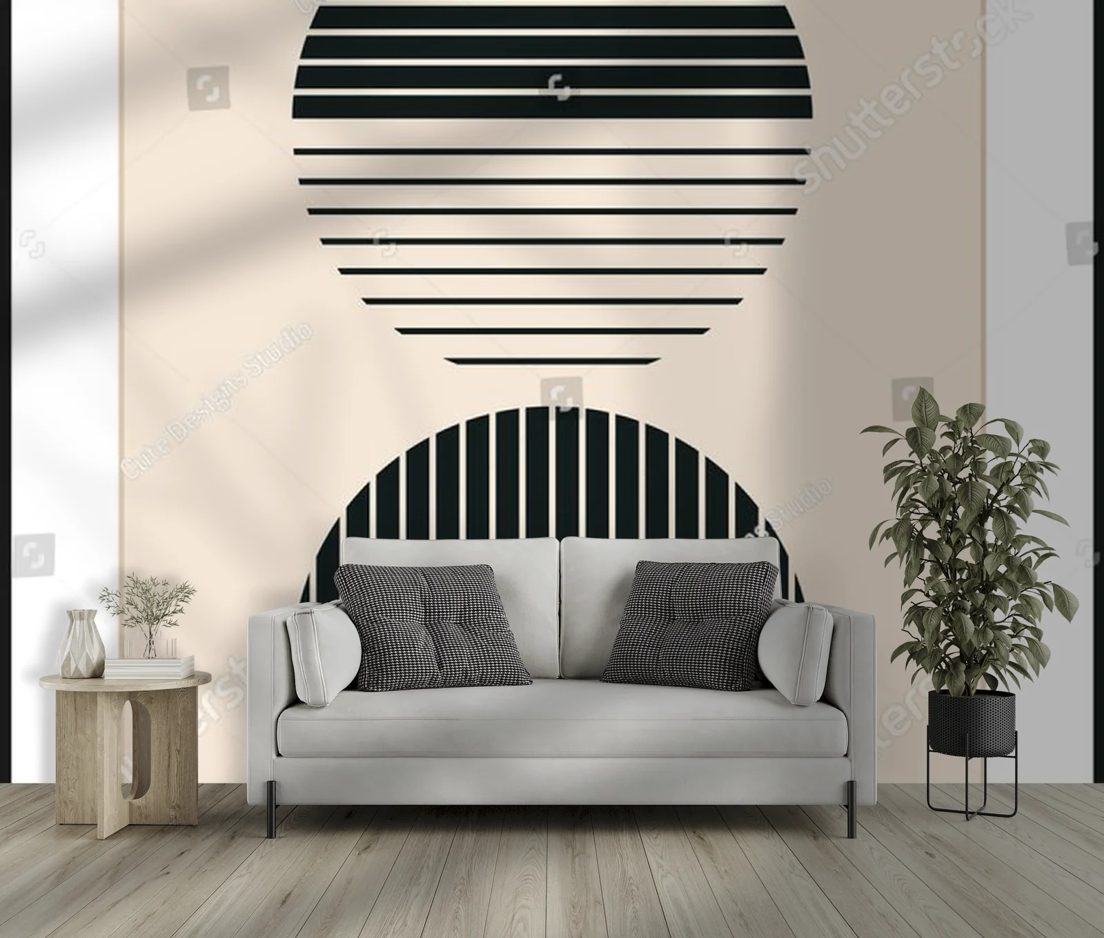 Geometryczne inspiracje w ciepłych, skandynawskich odcieniach