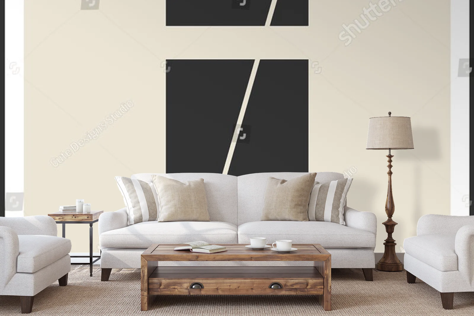 Geometryczne inspiracje w neutralnych odcieniach