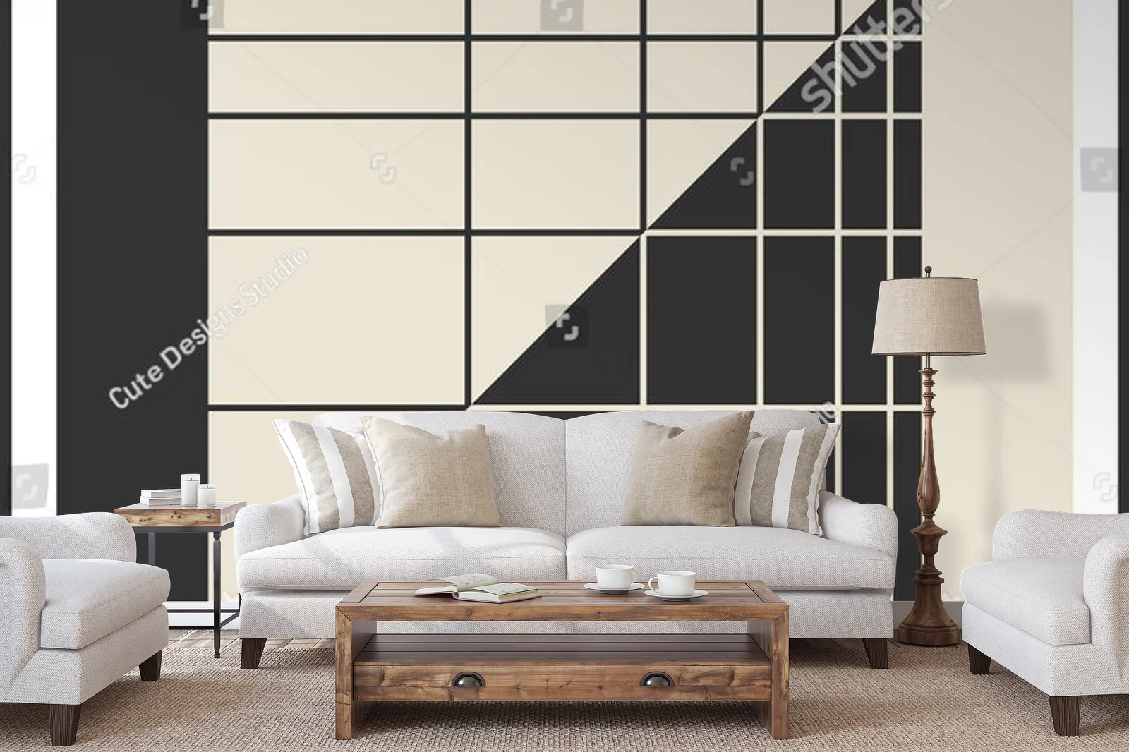 Geometria w mrocznych odcieniach minimalistycznych