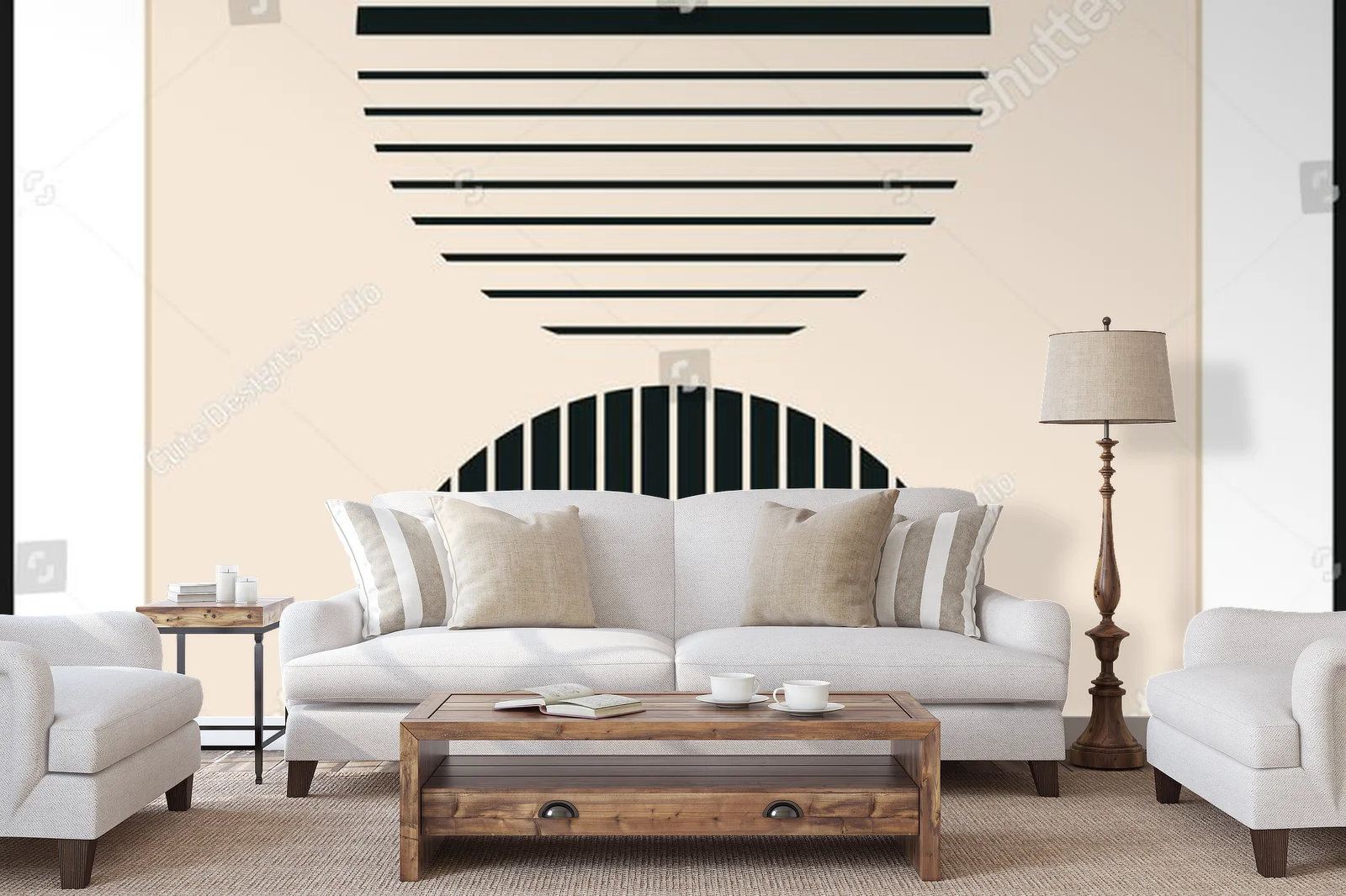 Geometryczne inspiracje w ciepłych, skandynawskich odcieniach