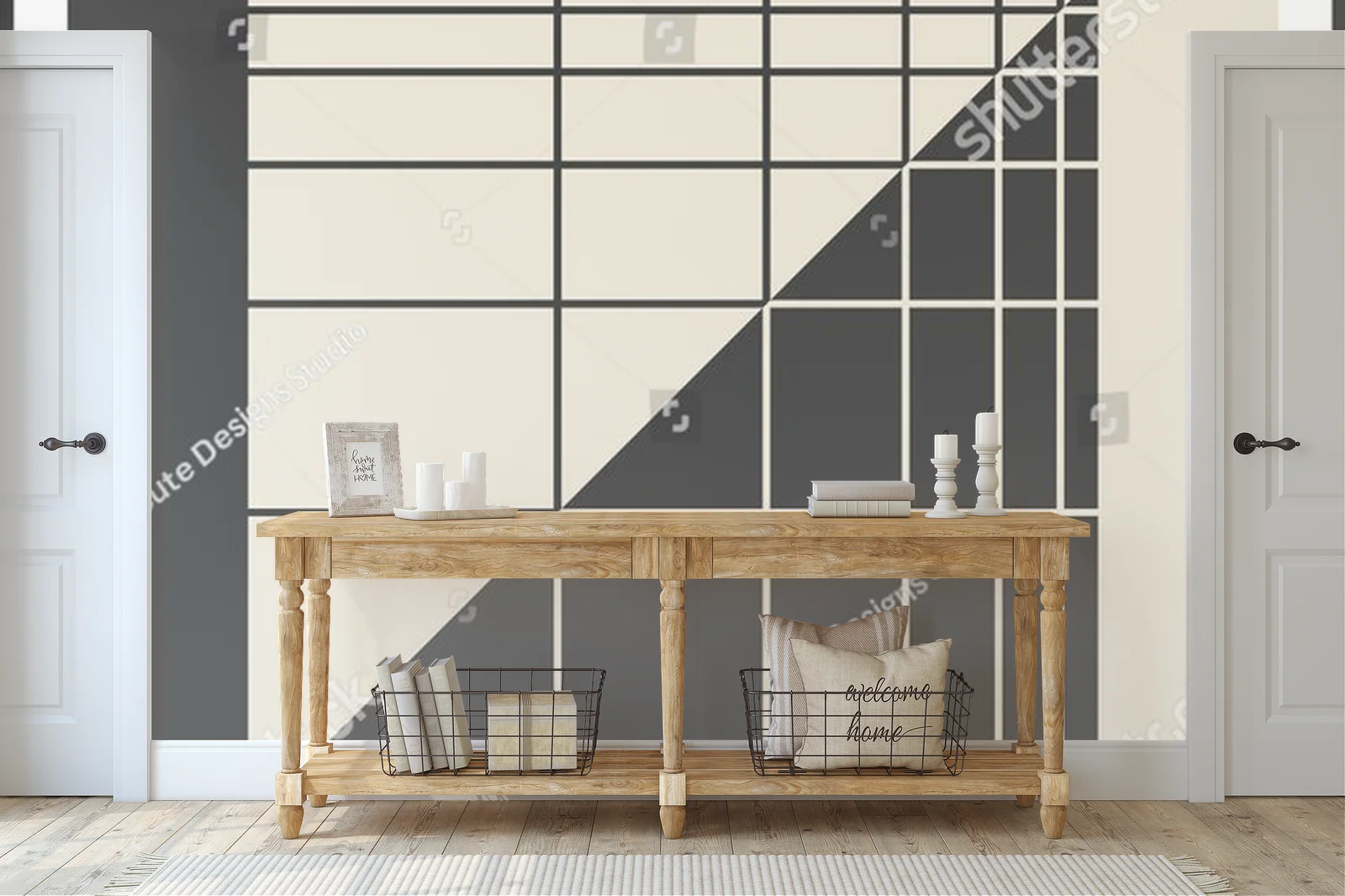 Geometria w mrocznych odcieniach minimalistycznych