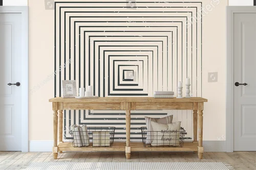 Geometria lat 20. w delikatnych, pastelowych tonach