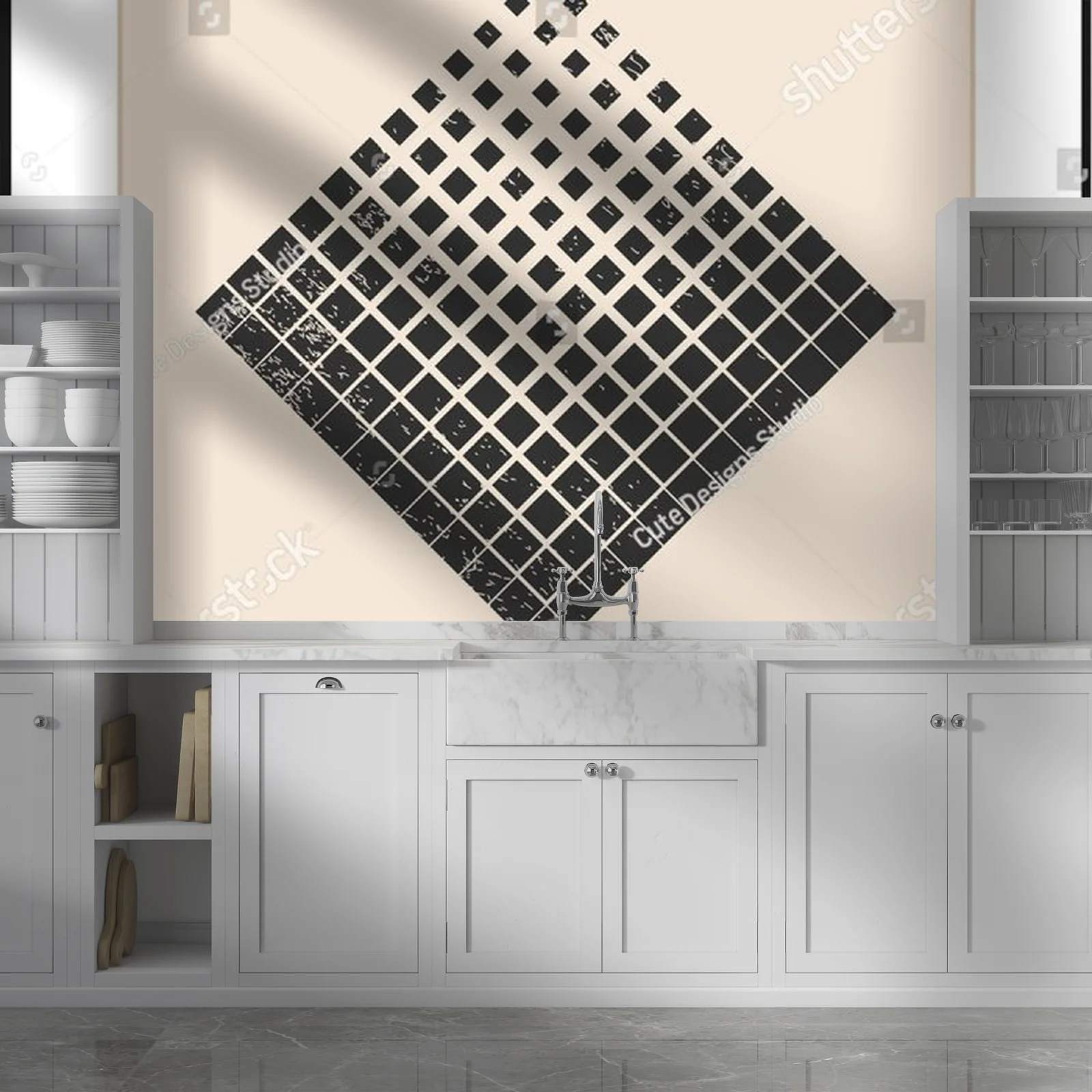 Elegancka geometria lat 20. w pastelowych odcieniach