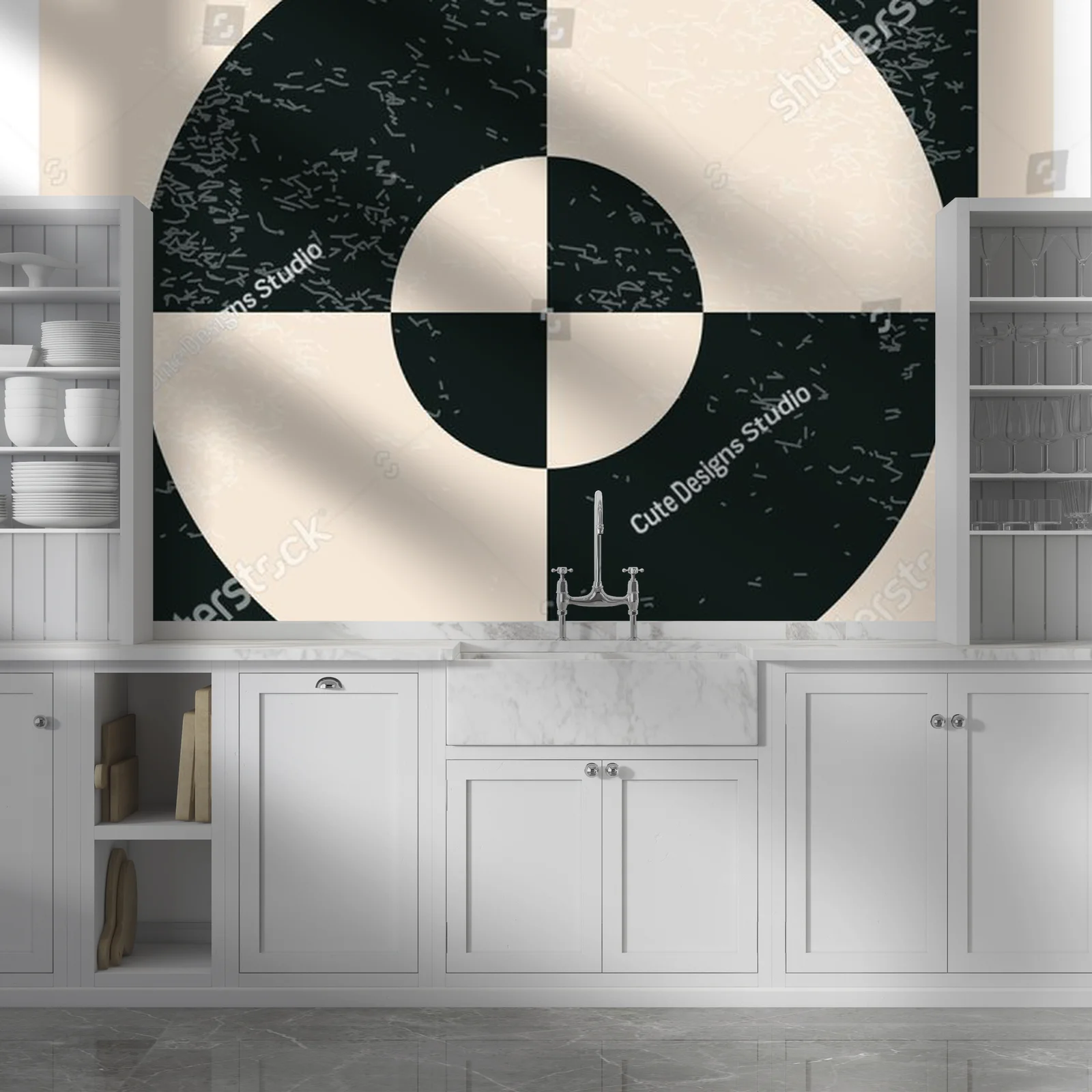 Nowoczesny plakat w geometrycznym stylu lat 20-tych