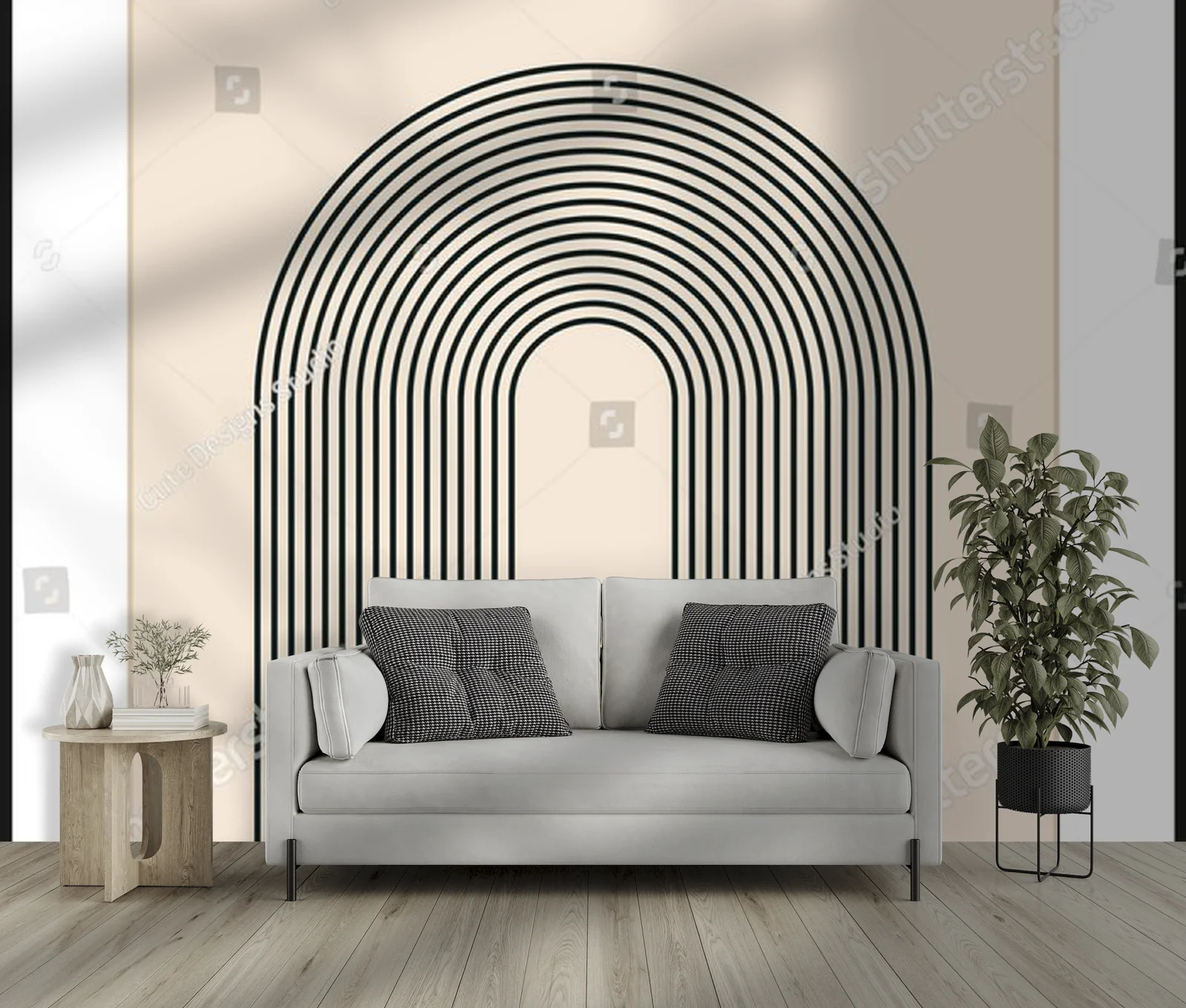 Geometryczne kształty w pastelowych odcieniach
