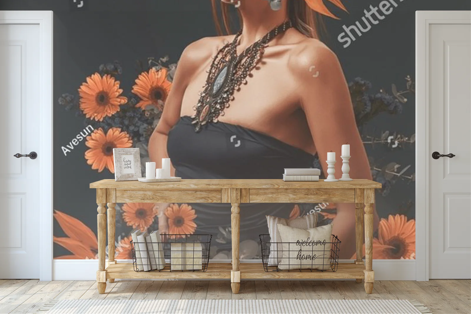 Elegancja wśród kwiatów: portret pełen życia