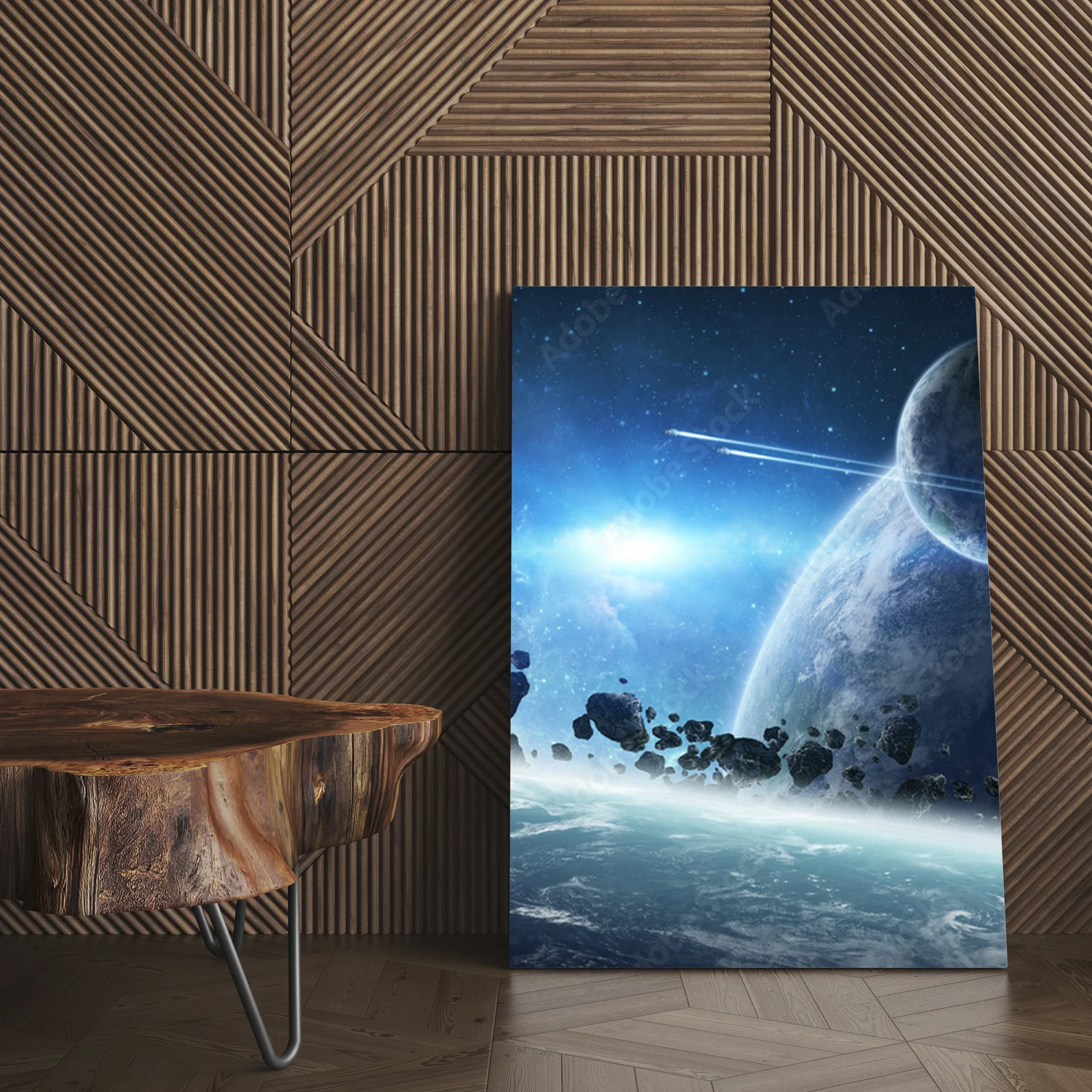 Świt nad planetami w kosmicznej otchłani
