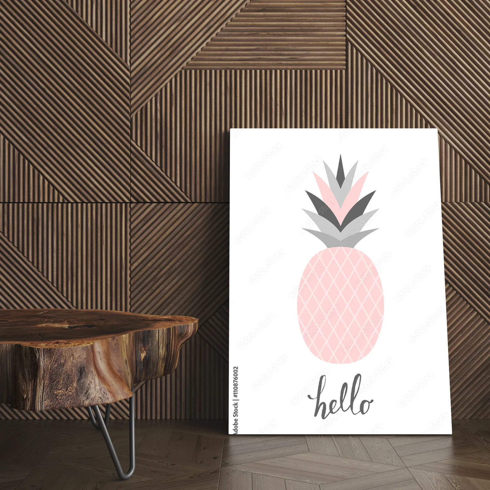 Słodki ananas w pastelowych odcieniach