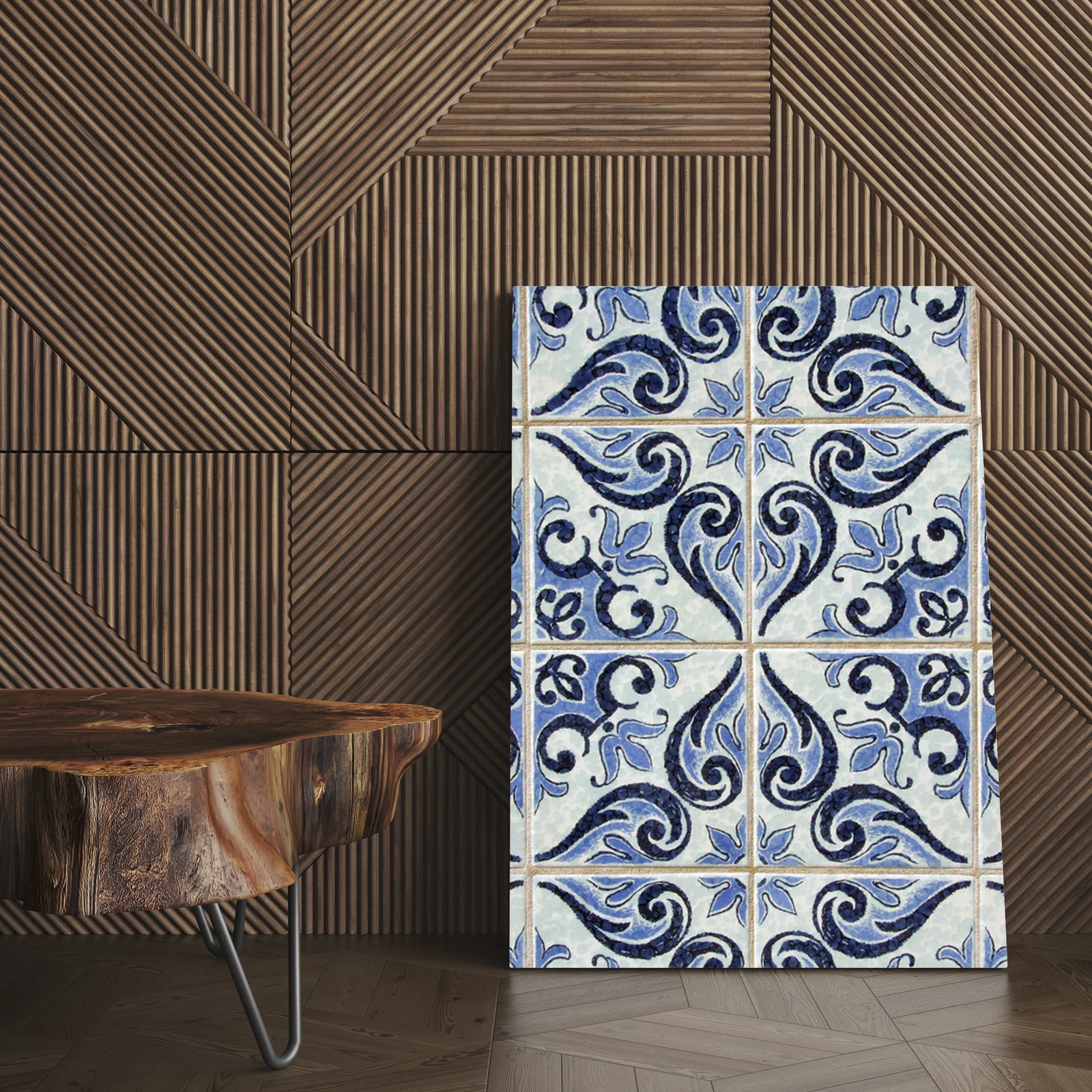 Czarujące azulejos w odcieniach beżu i błękitu