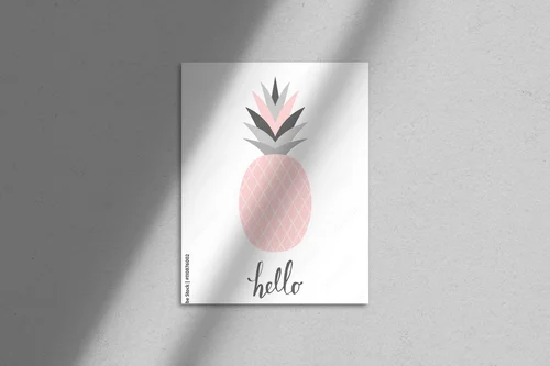 Słodki ananas w pastelowych odcieniach