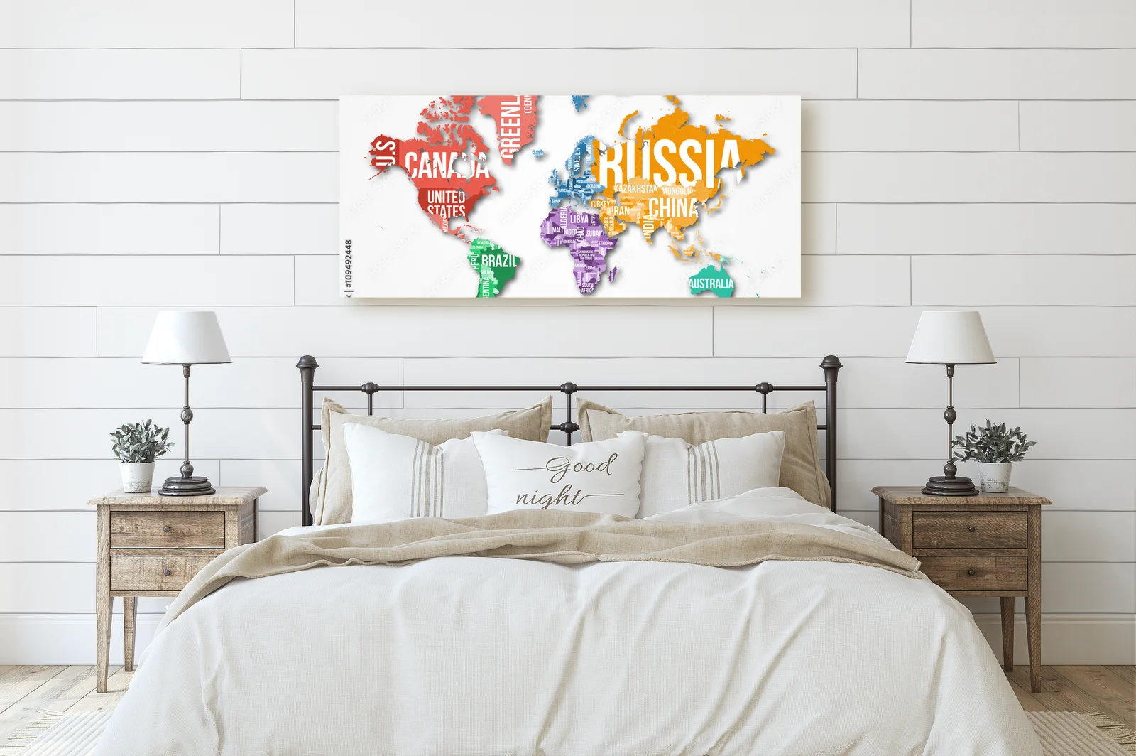 Szczegółowa mapa świata w eleganckich odcieniach