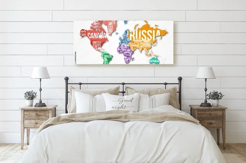 Szczegółowa mapa świata w eleganckich odcieniach