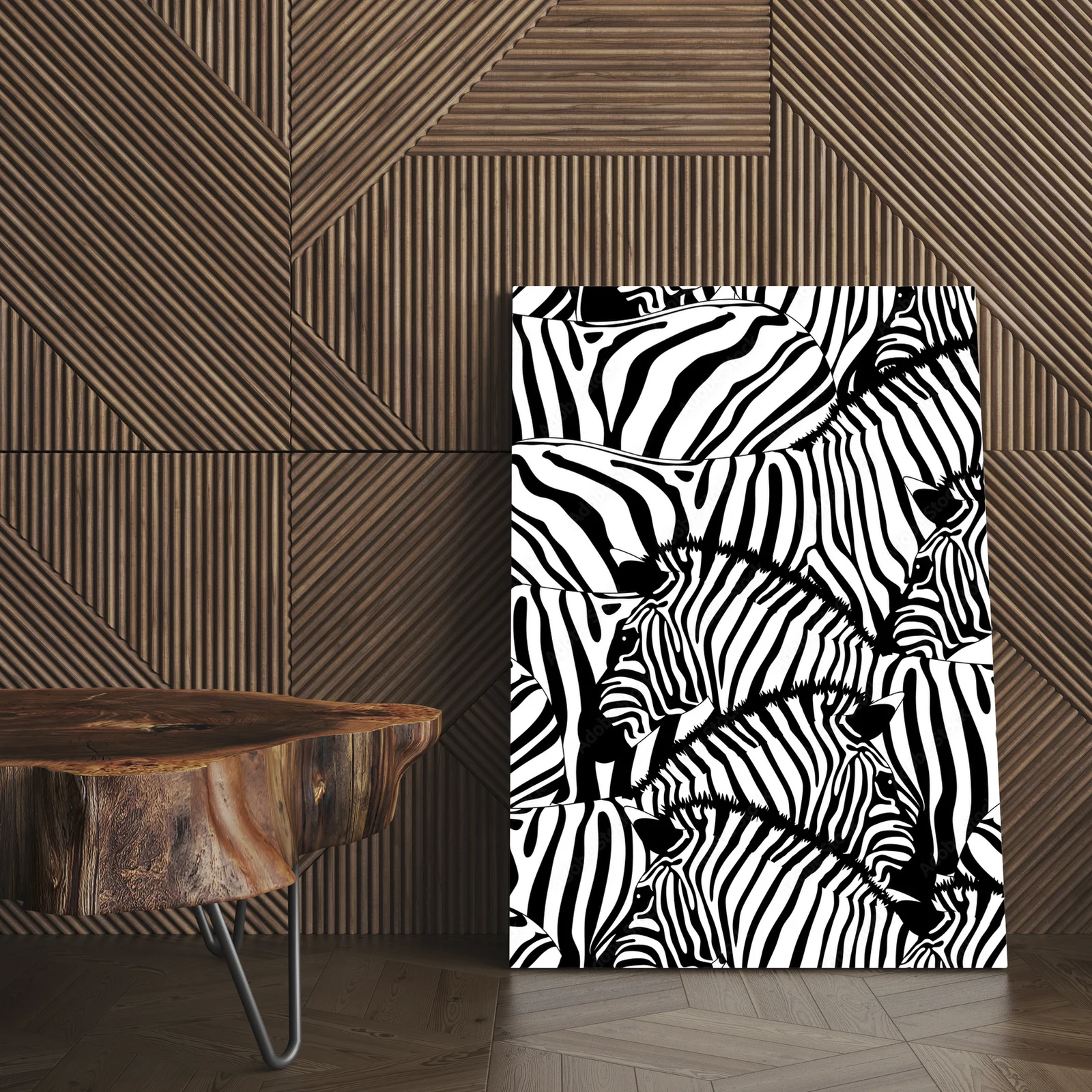 Elegancka zebra w monochromatycznych odcieniach