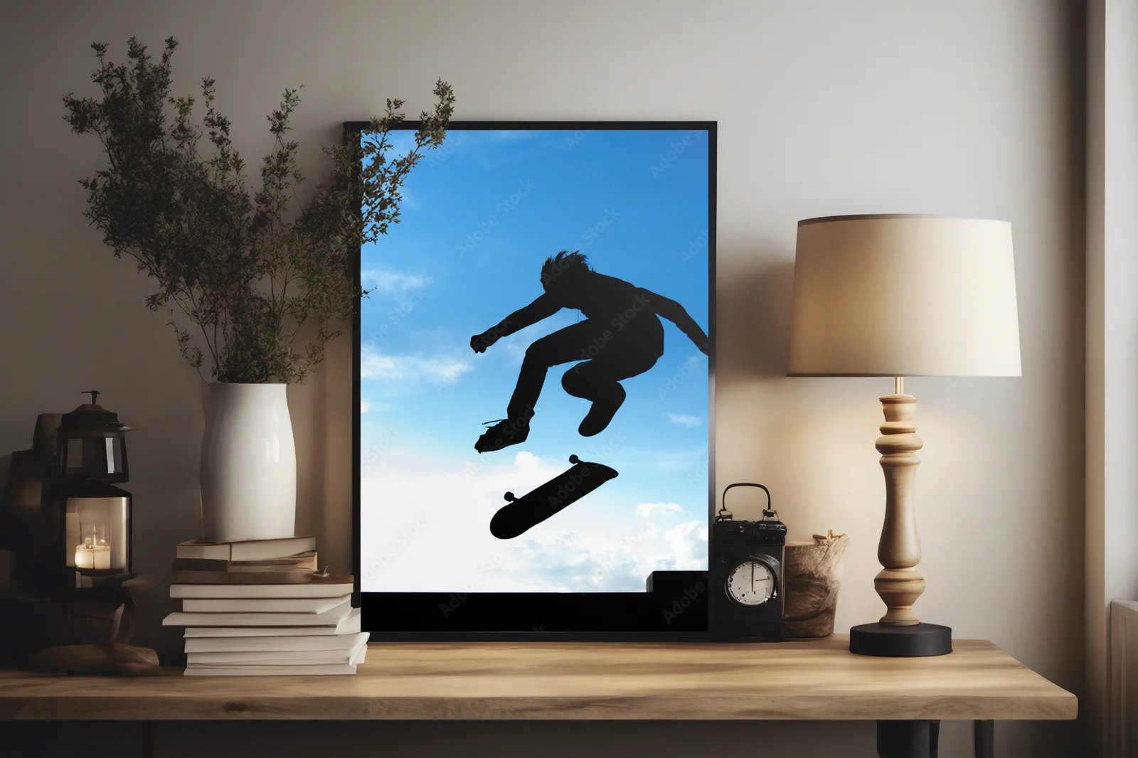 Mroczne czary skaterów w miejskim stylu