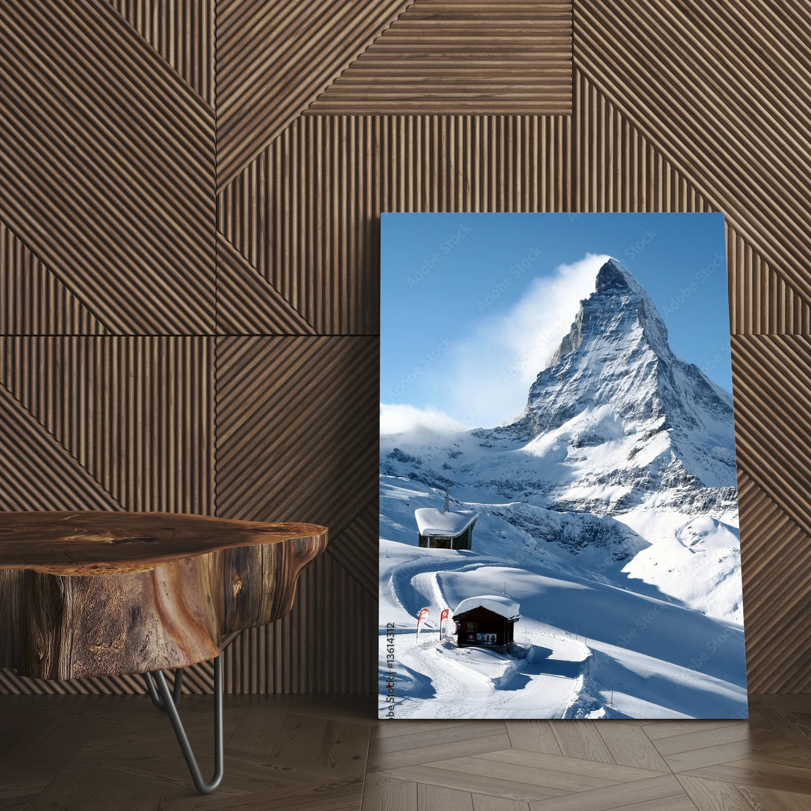 Zimowy Matterhorn w harmonijnych odcieniach niebieskiego