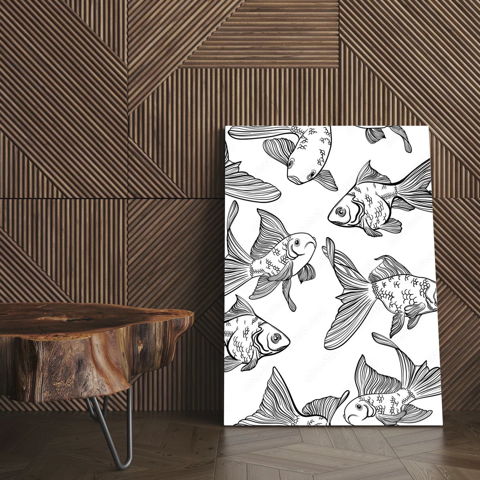 Stylowe rybne motywy w minimalistycznym wydaniu