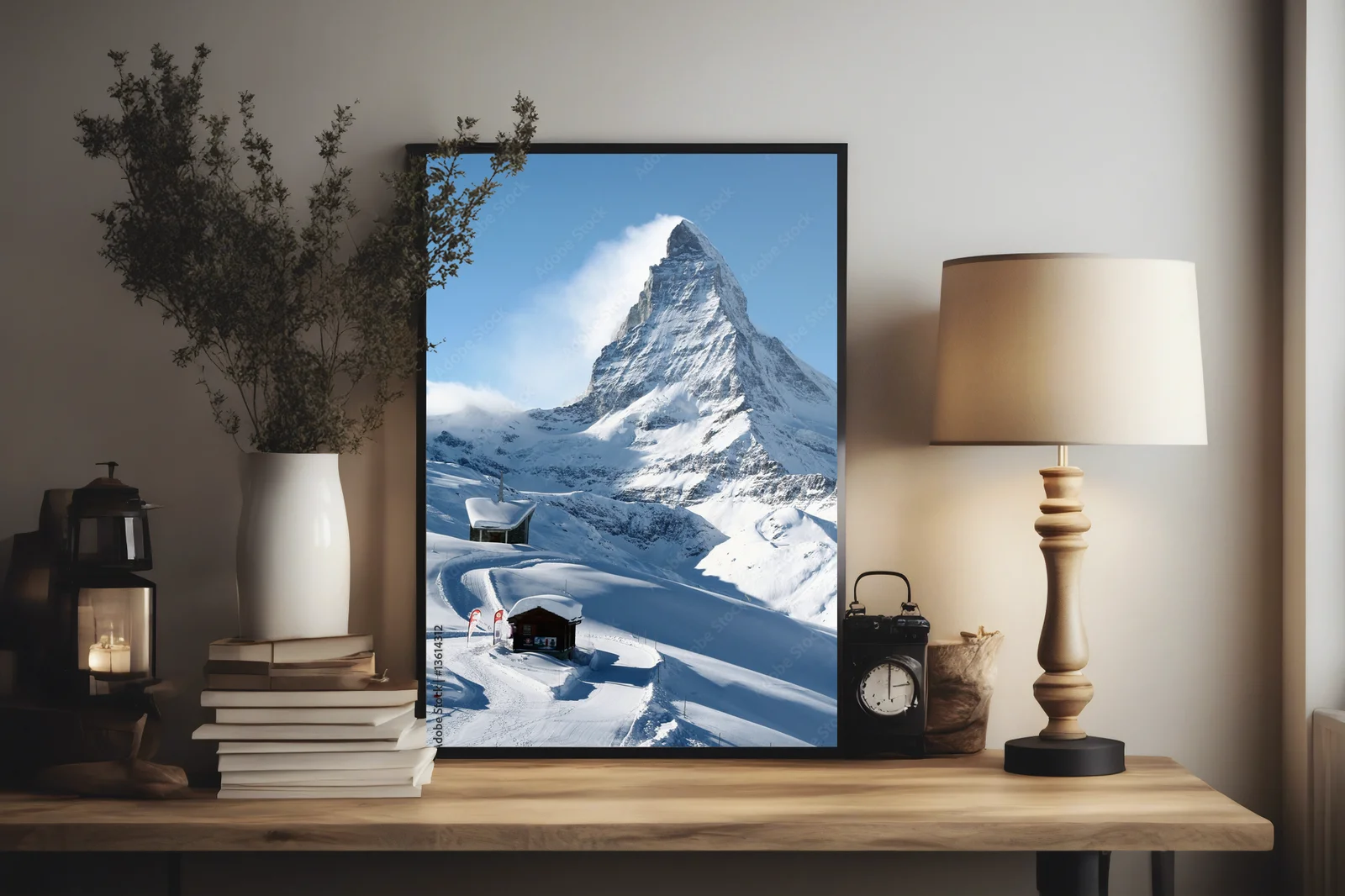 Zimowy Matterhorn w harmonijnych odcieniach niebieskiego