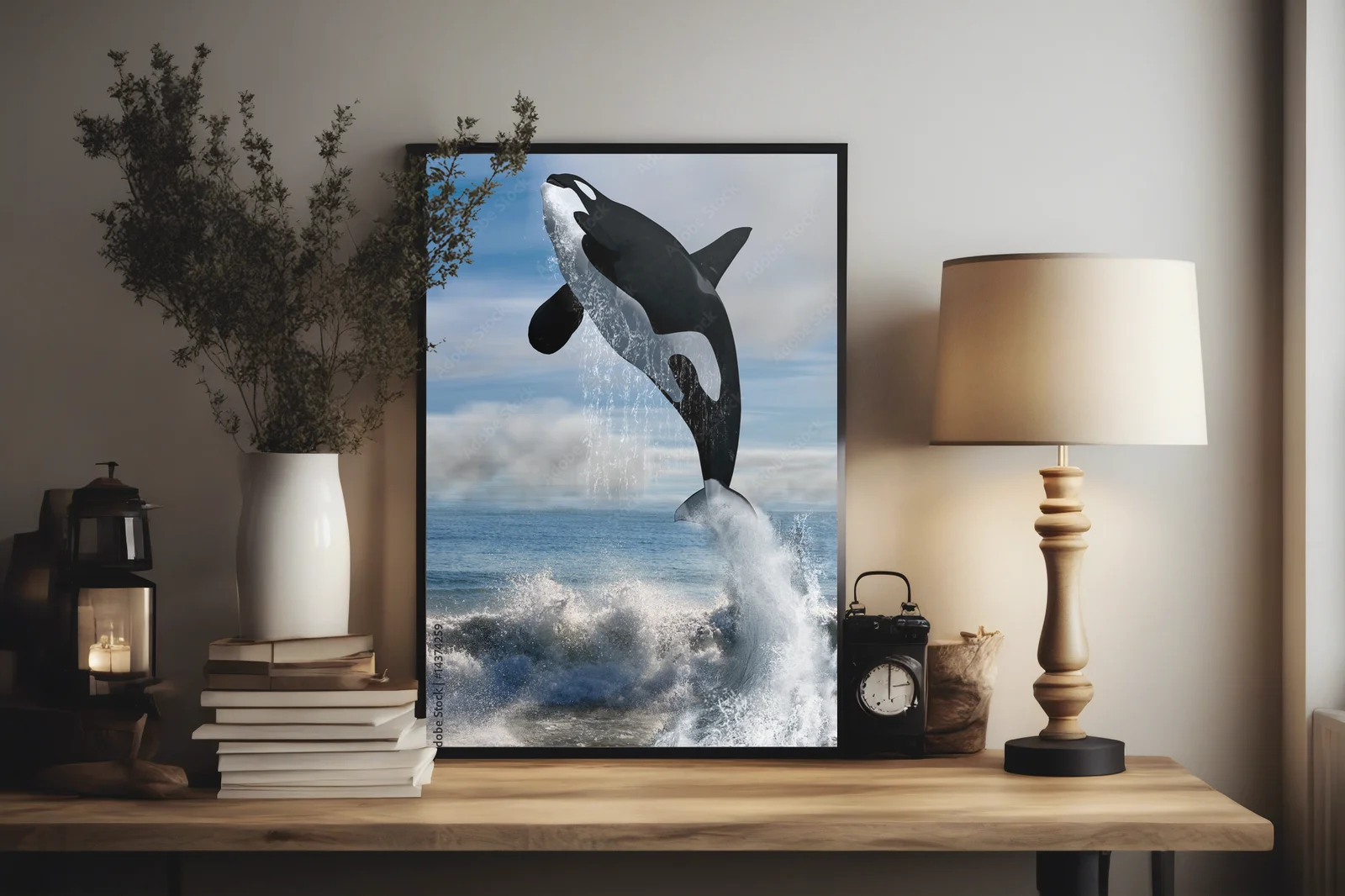 Elegancka dzikość oceanu w odcieniach głębokiej czerni