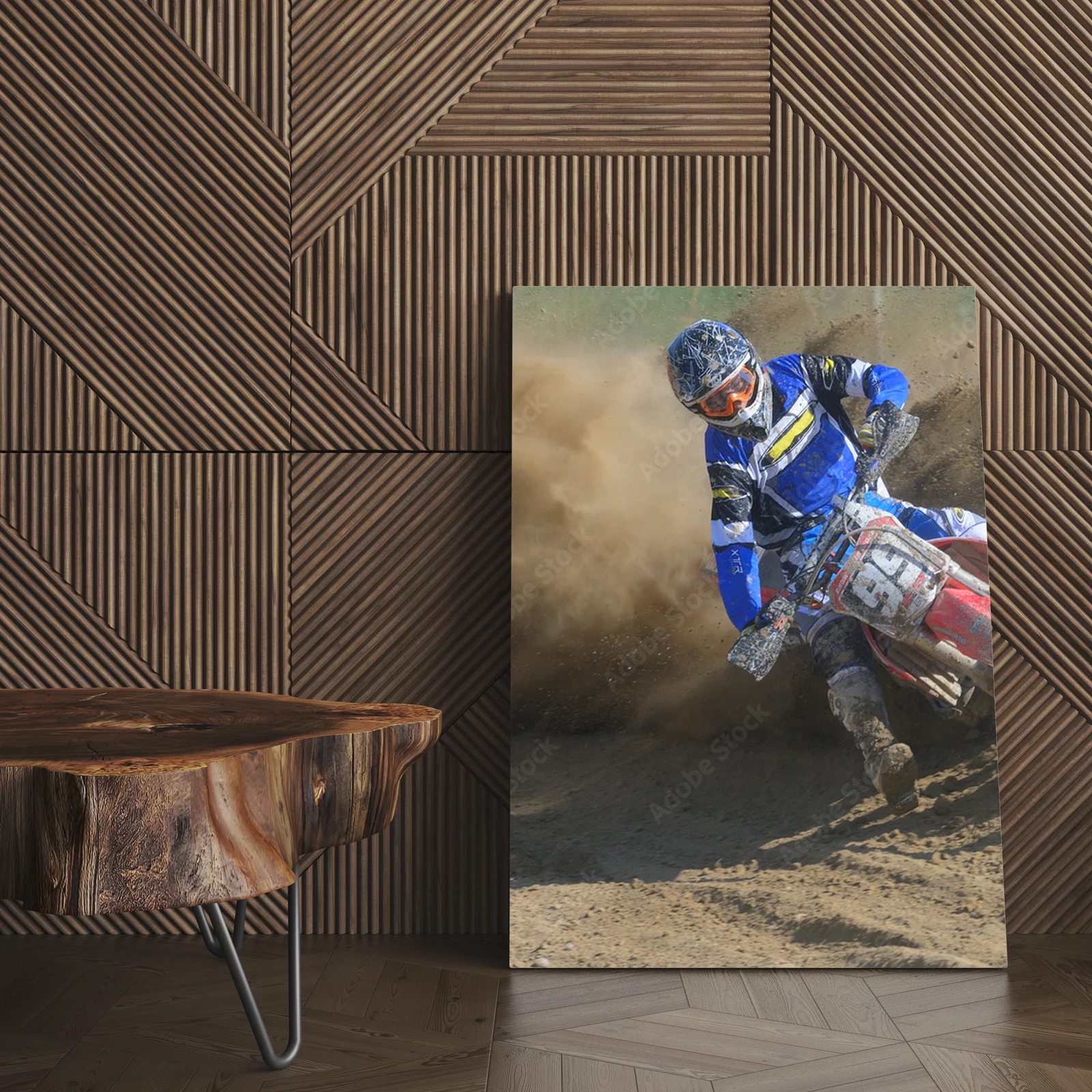 Dynamiczna energia motocrossu w intensywnych barwach