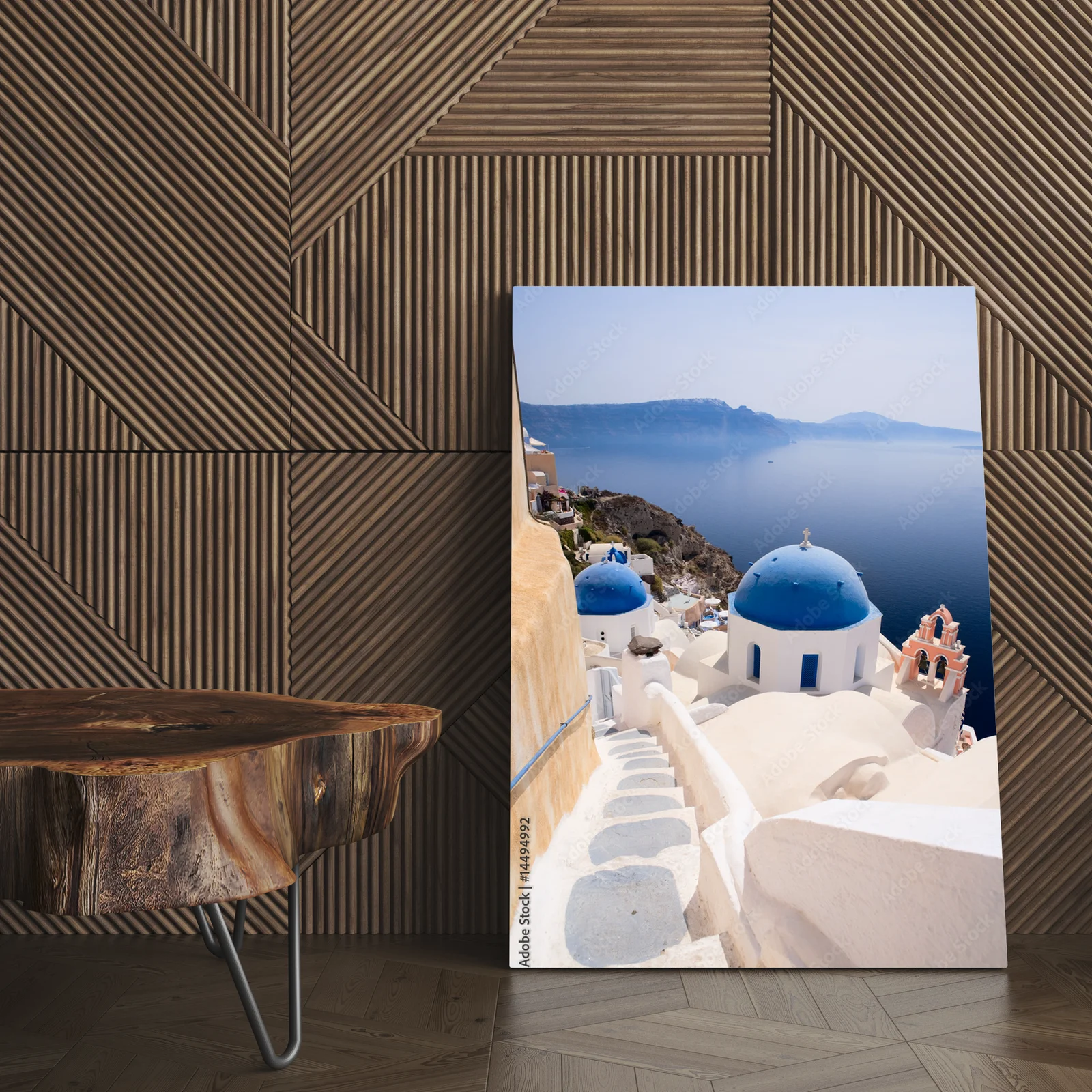 Radosne pastelowe widoki na Santorini