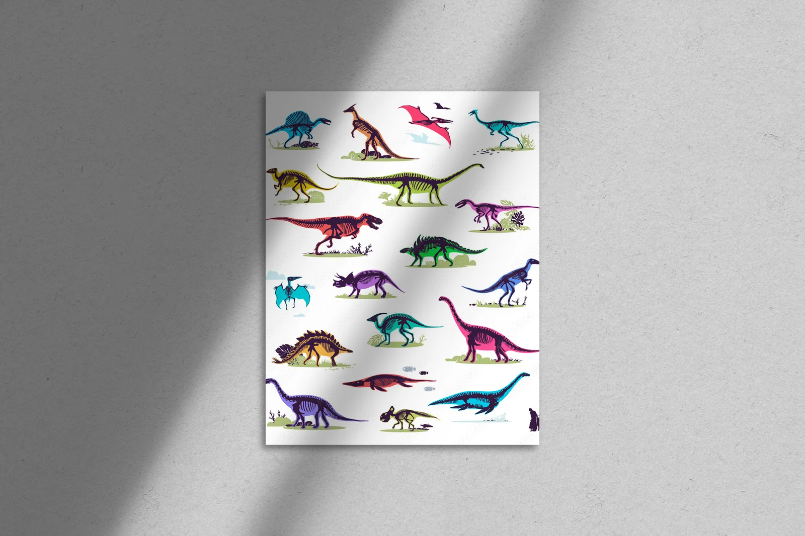 Zjawiskowe sylwetki dinozaurów w unikalnym stylu