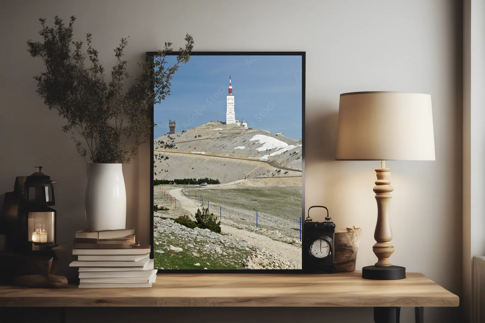 Wspaniały krajobraz Mont Ventoux w harmonijnych odcieniach