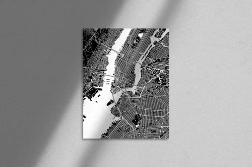 Miejski pejzaż w monochromatycznym stylu