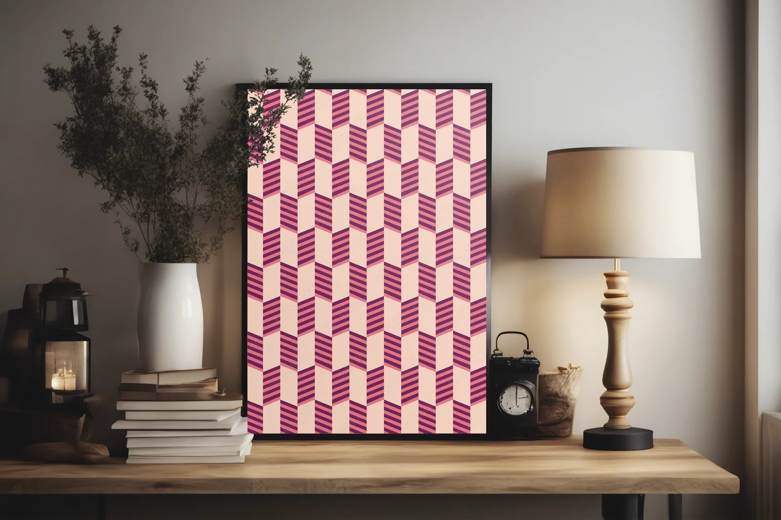 Harmonia geometrycznych kształtów w pastelowych tonach