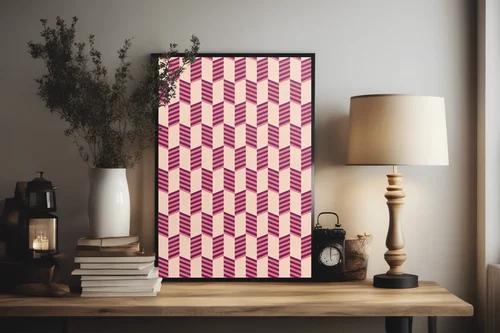 Harmonia geometrycznych kształtów w pastelowych tonach