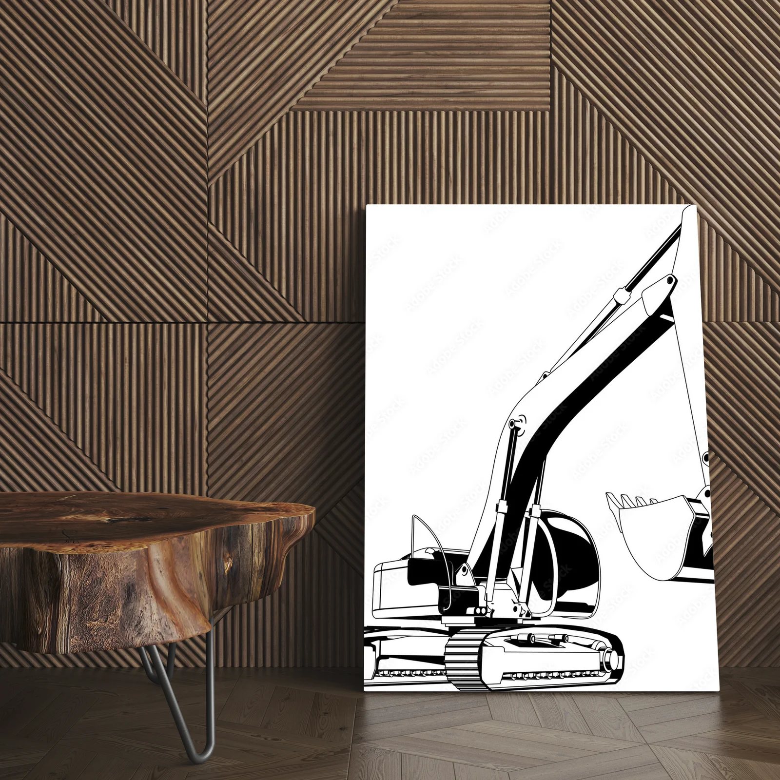 Elegancki świat industrialnych kształtów w monochromatycznej gamie