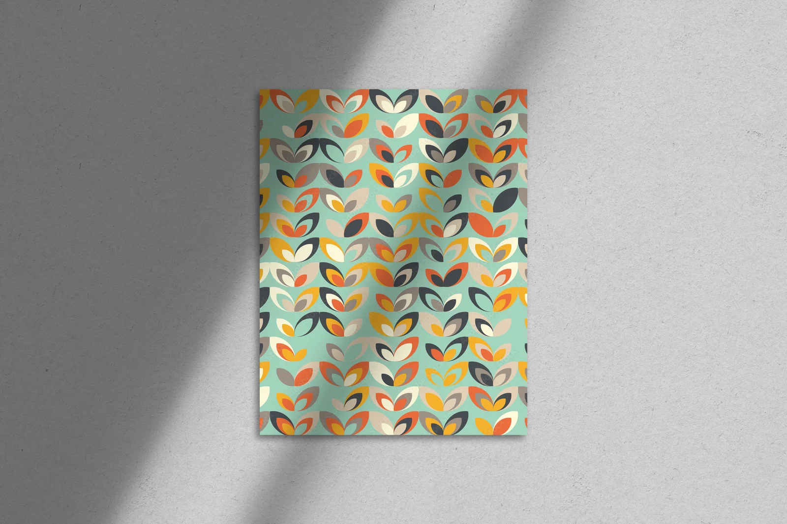 Retro geometria w ciepłych odcieniach