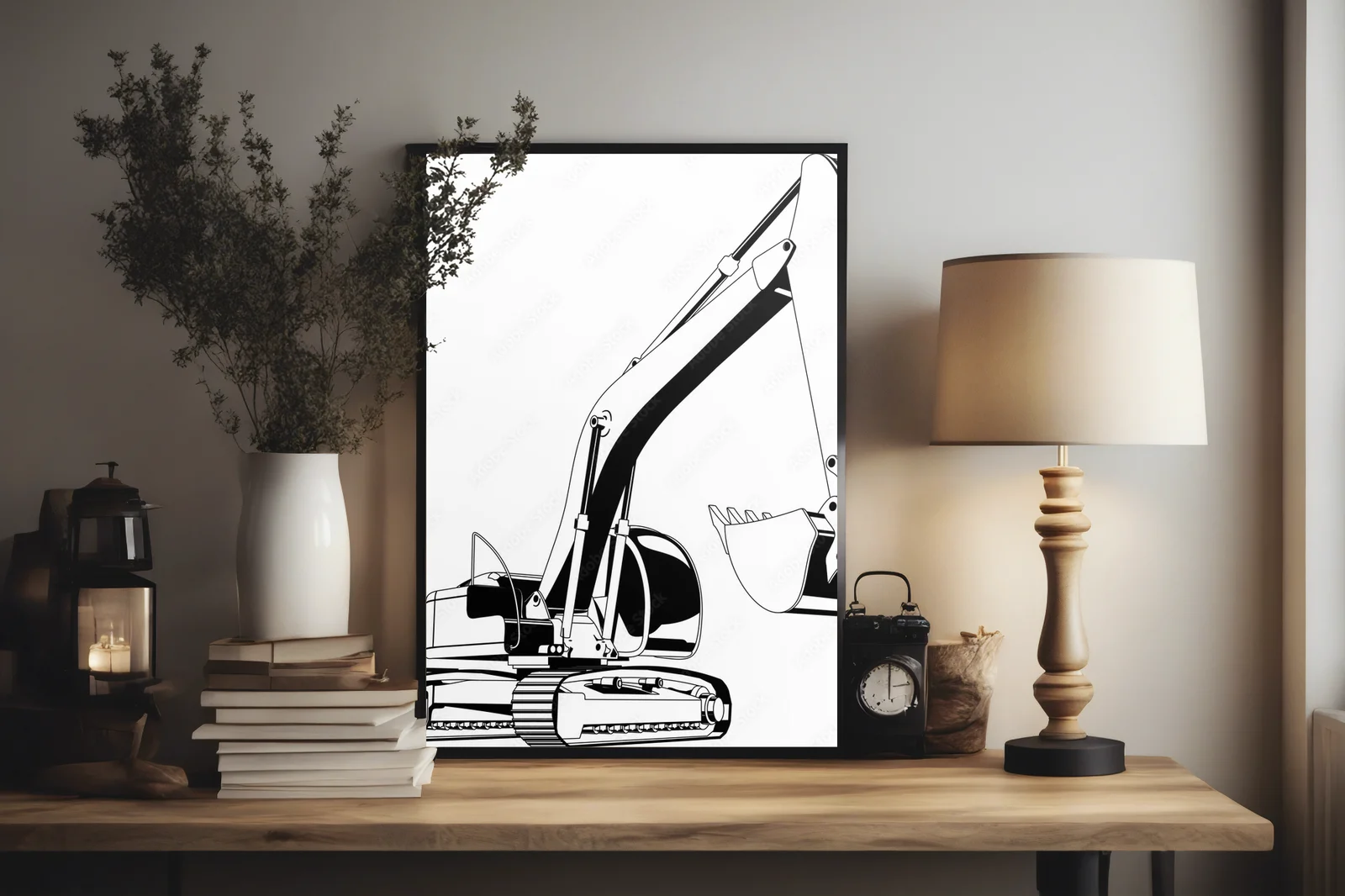 Elegancki świat industrialnych kształtów w monochromatycznej gamie
