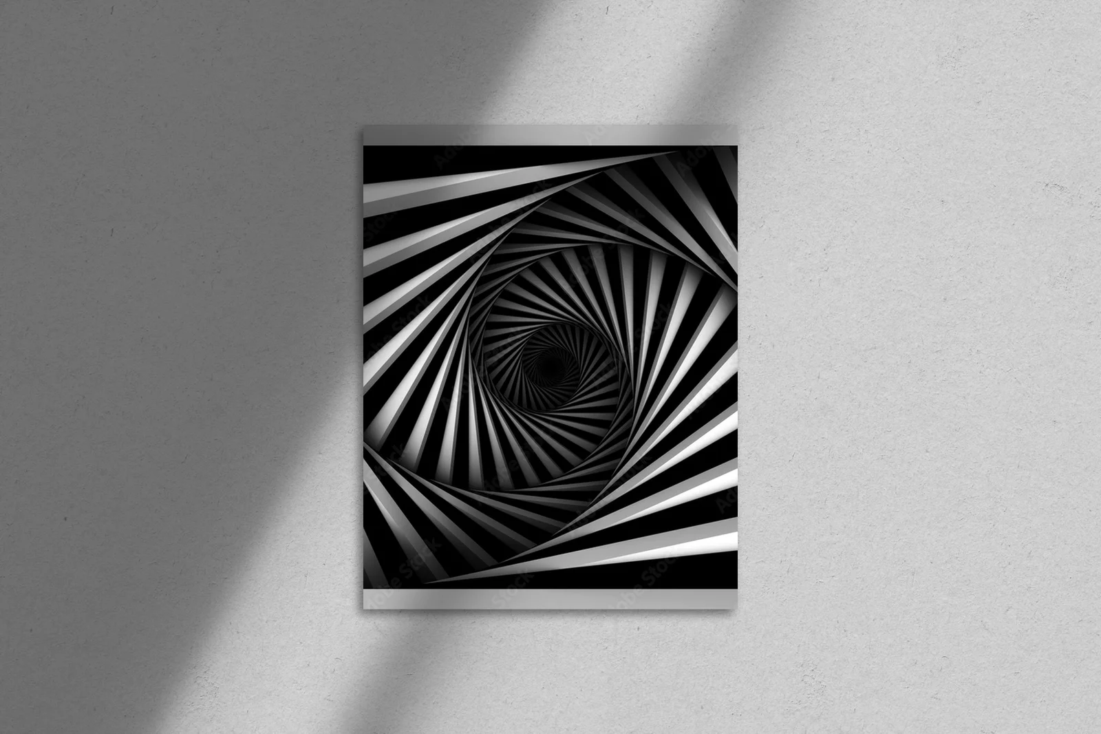 Harmonia spiralnych kształtów w monochromatycznej palecie