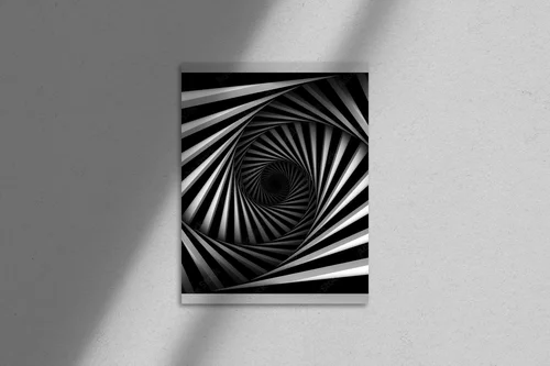 Harmonia spiralnych kształtów w monochromatycznej palecie