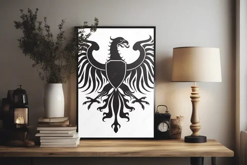 Stylowy orzeł w eleganckiej bieli