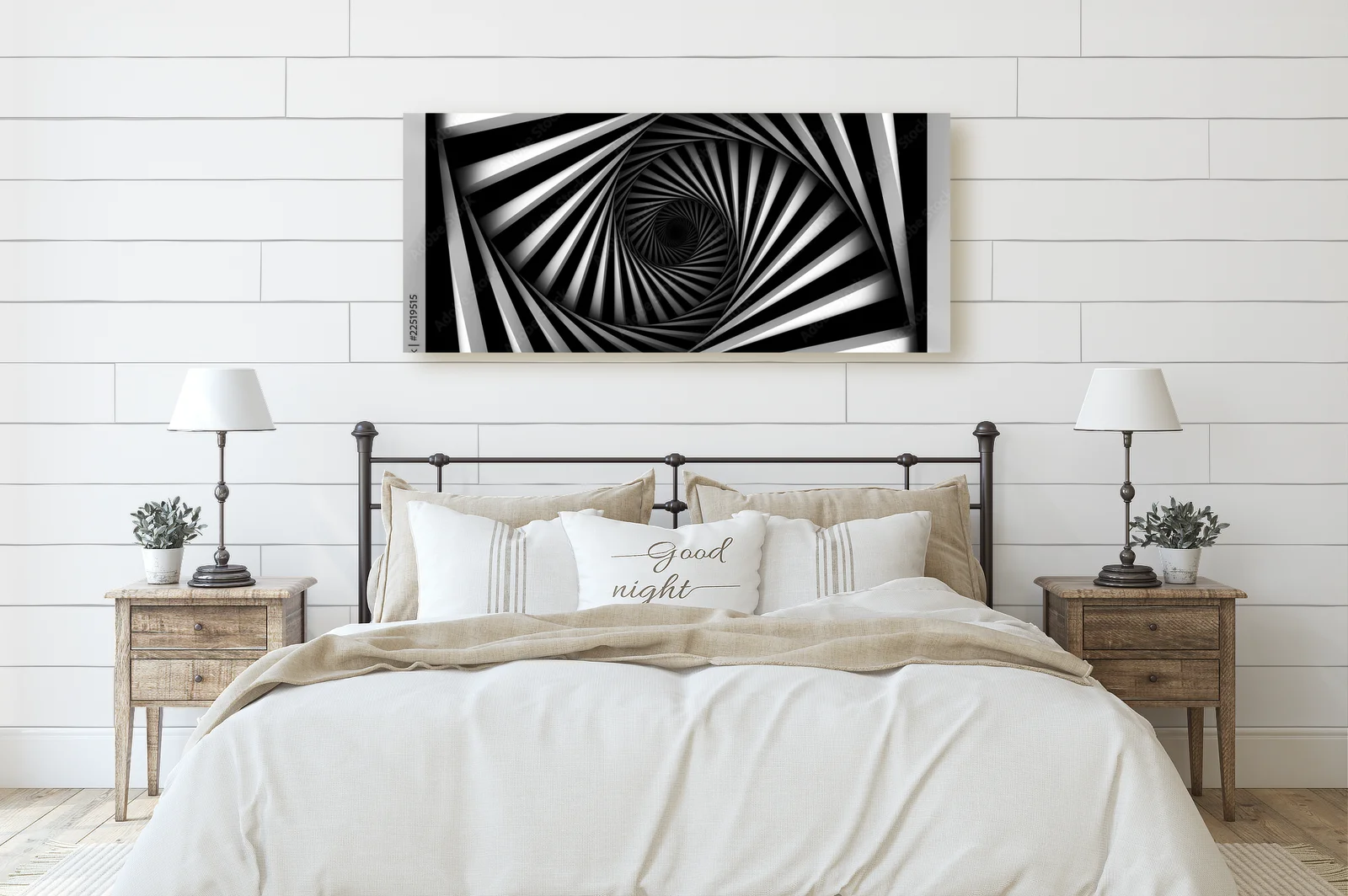 Harmonia spiralnych kształtów w monochromatycznej palecie