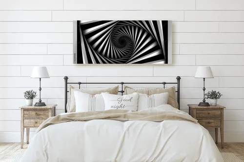 Harmonia spiralnych kształtów w monochromatycznej palecie