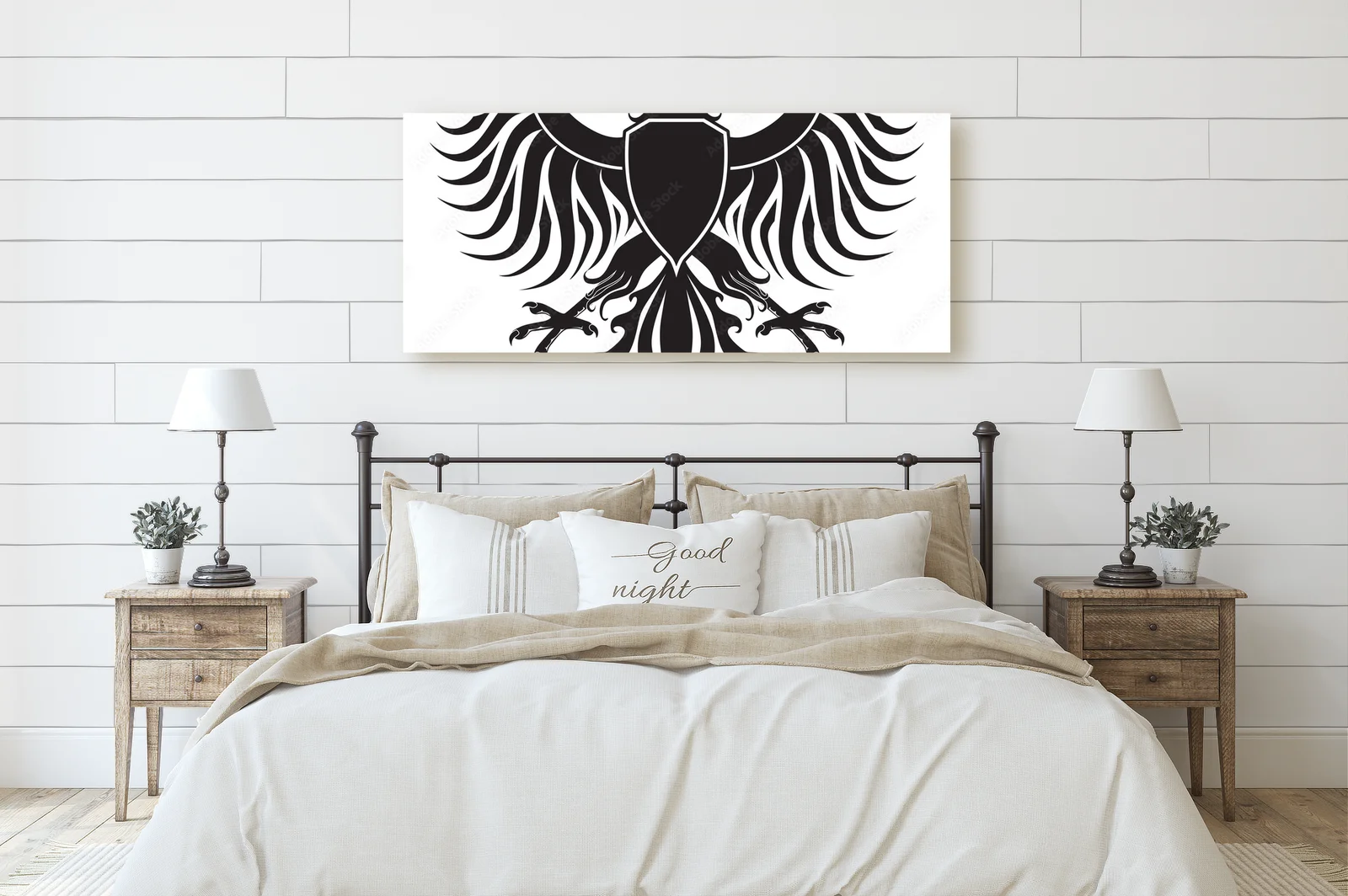 Stylowy orzeł w eleganckiej bieli