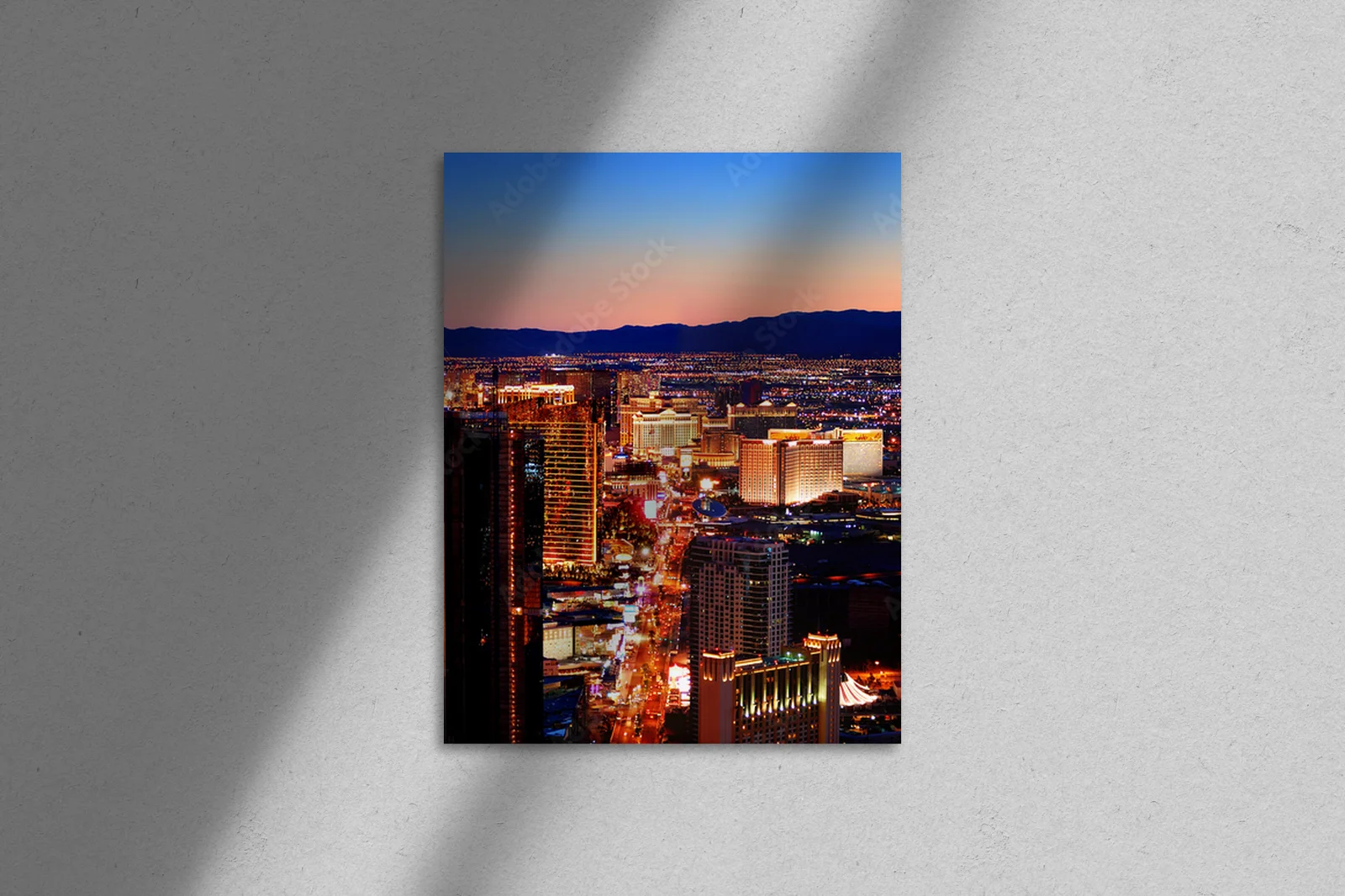 Nocna panorama miasta Las Vegas pełna magii