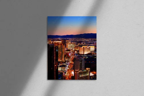 Nocna panorama miasta Las Vegas pełna magii