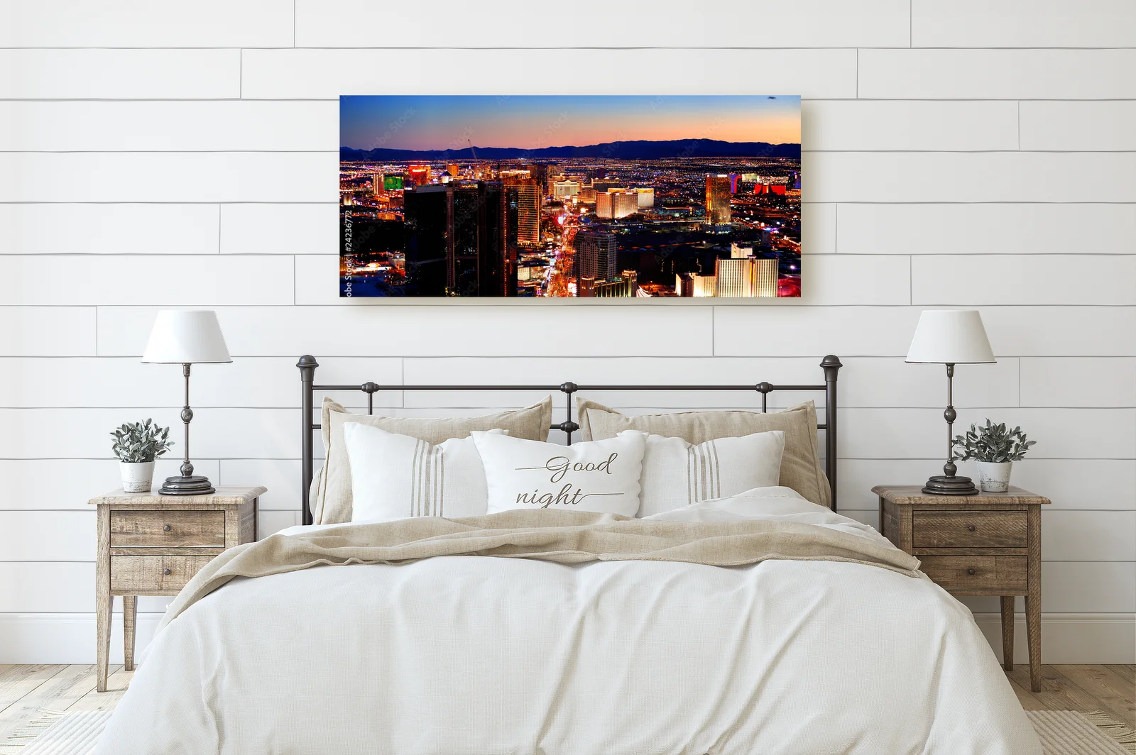 Nocna panorama miasta Las Vegas pełna magii