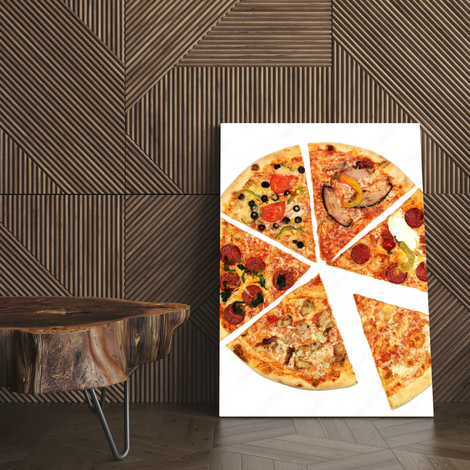 Apetytne kawałki pizzy na białym tle