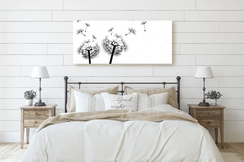 Elegancka harmonia bieli i czerni w botanicznym stylu