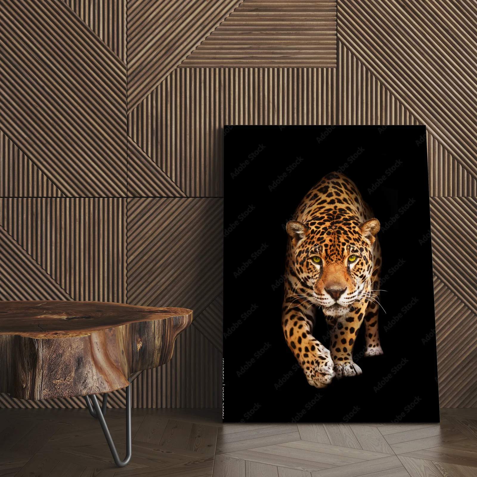 Elegancja czerni: majestatyczny jaguar w mroku