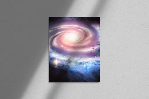 Galaktyka spiralna: daleki kosmiczny pejzaż