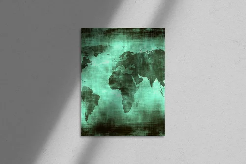 Starożytna mapa świata w stylu grunge