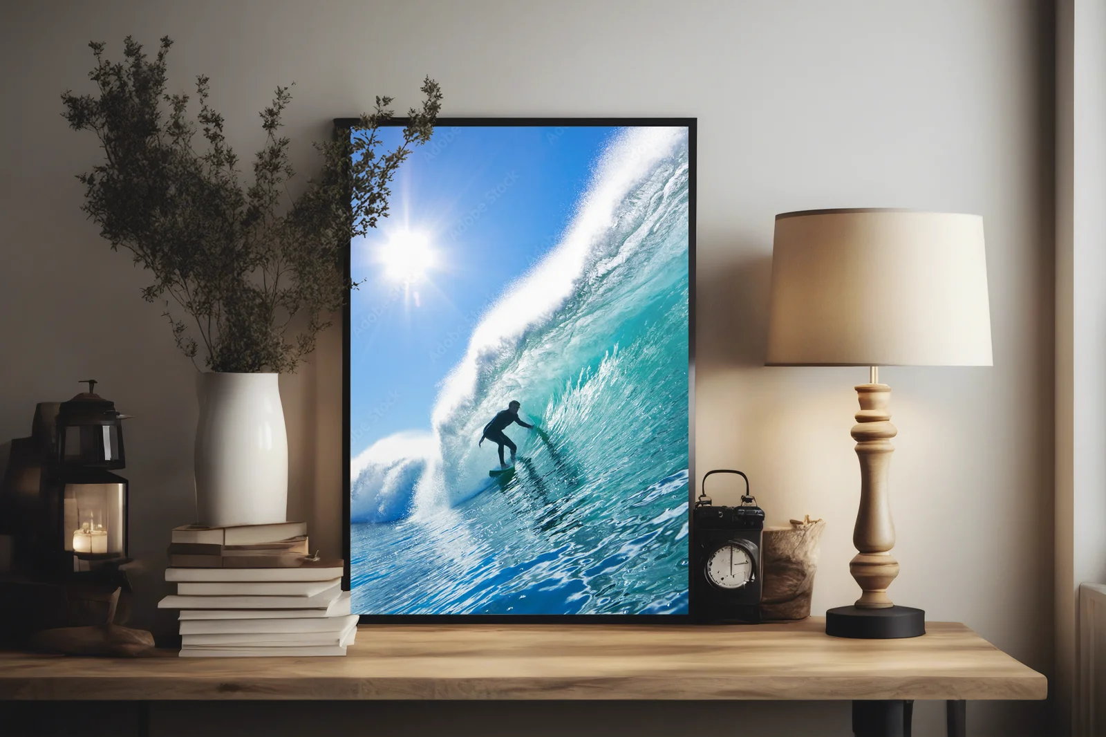 Energia fal surfingu w błękitnej toni